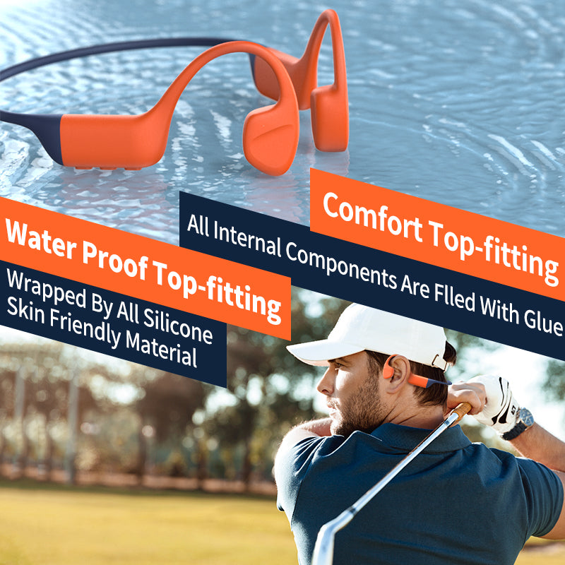SilisoundTek s800pro Open Ear Sport Headphones, Wireless Bone Conduction Earphones, Built-in 32GB MP3,with Mic, IP68, Sweat & Water Resistant, Up to 8 Hours Battery, Bluetooth 5.4,for Running,Workouts