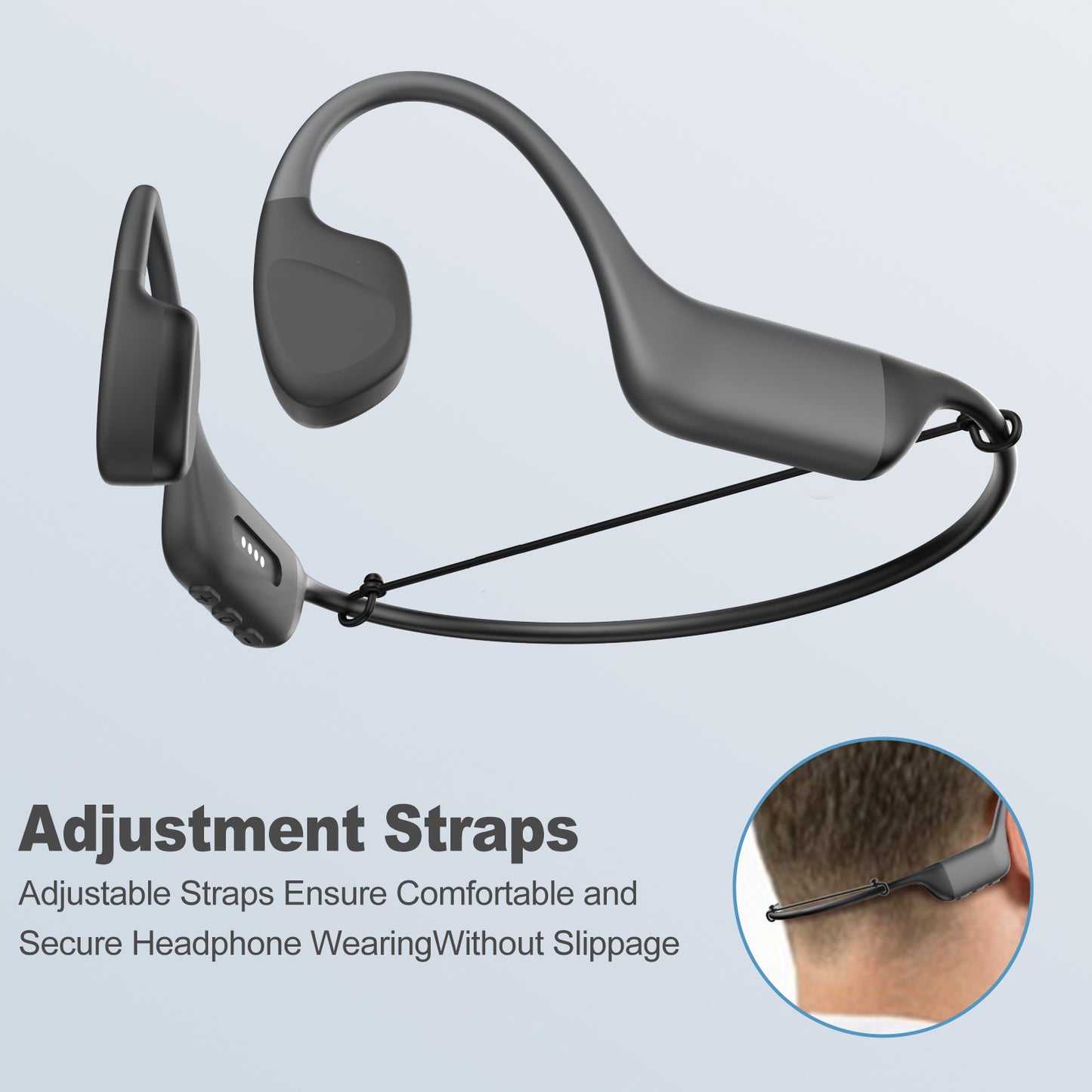 SilisoundTek s800pro Open Ear Sport Headphones, Wireless Bone Conduction Earphones, Built-in 32GB MP3,with Mic, IP68, Sweat & Water Resistant, Up to 8 Hours Battery, Bluetooth 5.4,for Running,Workouts