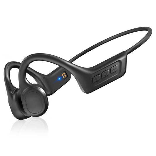 SilisoundTek  S800C Bone Conduction Headphones, Open-Ear Bluetooth 5.3 Headphones with Mic, IPX7 Waterproof Sports Earbuds Wireless Earphones for Running Workout Cycling, 1.5 Fast Charging and 10H Working Time